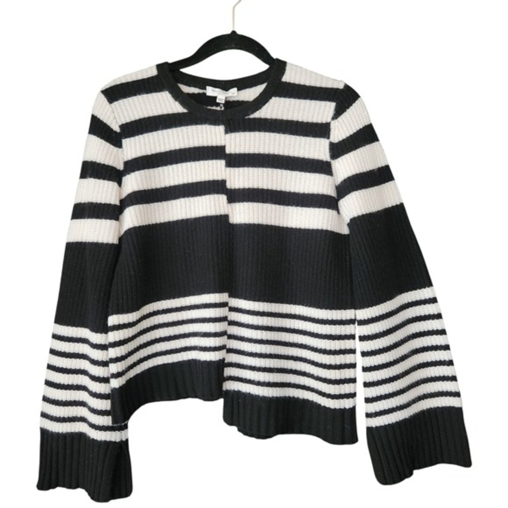 EQUIPMENT Femme 100% Cashmere Sweater Top Size‎ Small Striped Asymmetrical Boxy